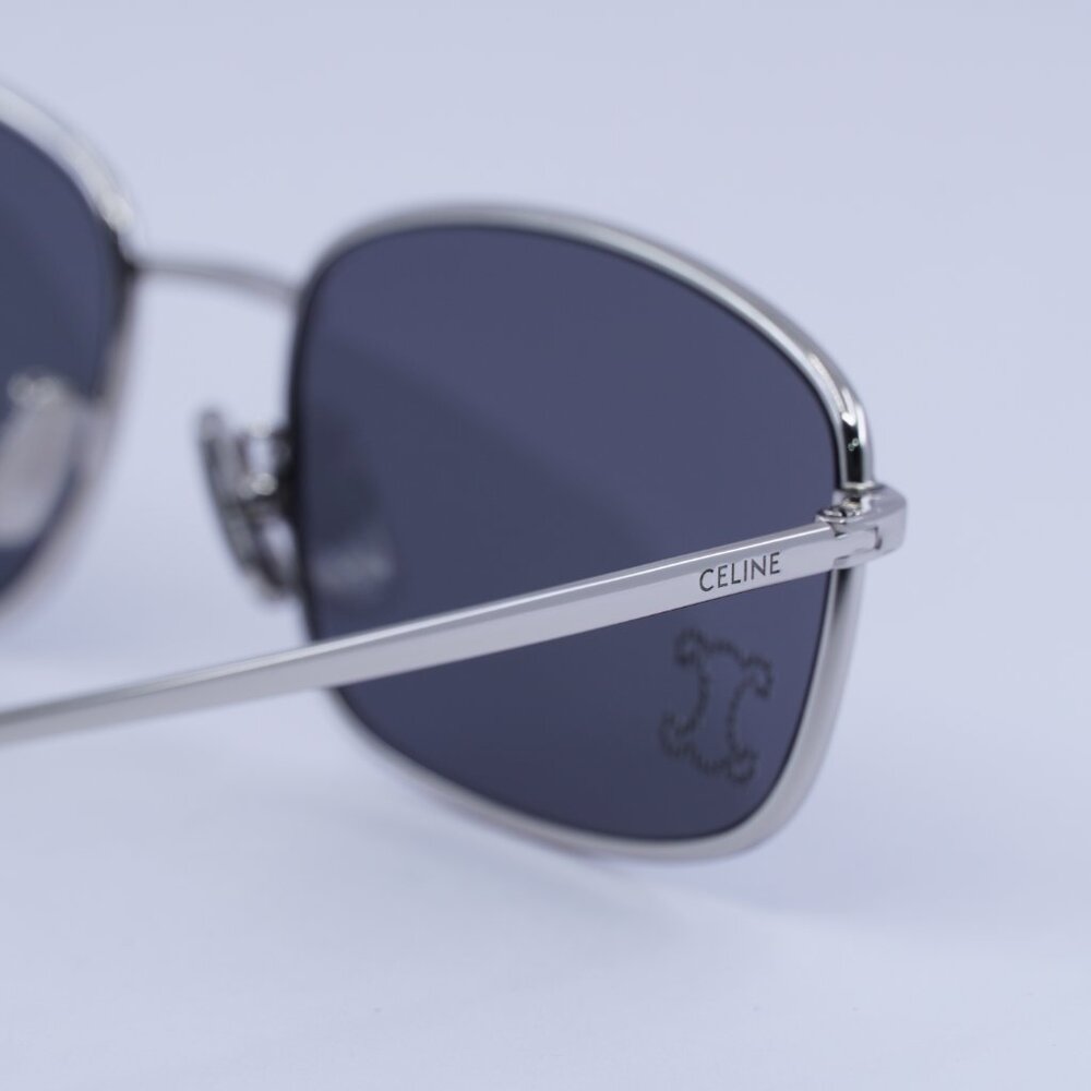 Celine CL40285U RHINESTONE TRIOMPHE 16A Sunglasses  Palladium Rectangle Frame - Picture 5 of 10